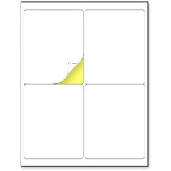 White Labels 4×5 – 200 Sheets, Laser/Inkjet Printable
