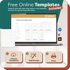 1.5″ Round Printable Labels – 10,000 Blank Stickers for Business, QR Codes, Than