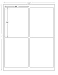 200 Stamps.com 4650 SDC Compatible Shipping Labels – 4 Per Sheet. 50 Sheets!