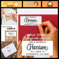 Custom Return Address Labels – Personalized Peel and Stick Stickers for Mail, 10