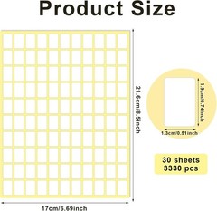 Versatile 0.5″ x 0.75″ White Labels – 3300 High-Quality Stickers for Crafting