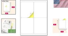 White Labels 4×5 – 200 Sheets, Laser/Inkjet Printable