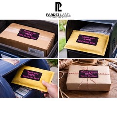 Neon Pink Thank You USPS Stickers 1″ x 1.5″ 250/Roll Labels