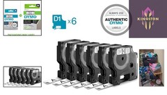 Authentic Dymo D1 Labeling Tape – 1/2 Inch, Black on White – 450 Labels Included
