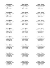480 x Personalized Return Address Labels / Stickers 64×33.8mm Printed SHEET B&W