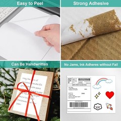 Half Sheet Self-Adhesive Shipping Labels.5″x5.5″ 25 sheets 50 Labels Ink New