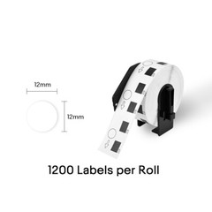 DK-1219 Die-Cut Labels Compatible with Brother QL-500 QL-550 1/2″ Diameter 12mm