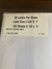 1″ x 2.625″ Shipping Label 9,000 Labels USPS UPS mail Laser Inkjet 30 Per Sheet