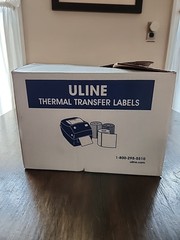 ULINE THERMAL TRANSFER LABELS S-7998 4×3 12/CS Brand NEW BOX
