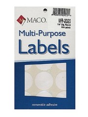 Maco Multi-Purpose Handwrite Labels round 1 1/4 in. MR2020 18pks