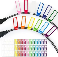 360PCS Cable Labels 12 Colors Waterproof Cable Tags Wire Cord Label for Elect…