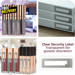 1000 RF 8.2Mhz Cosmetics Clear Security Label 2.55 X 0.78 Inch 65X20Mm Ch….