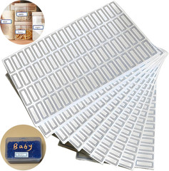 3400 Pack 1.1″ x 0.5″ Small Blue Border White Labels Stickers for Writing, Price
