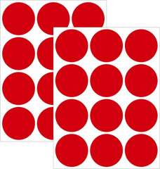 1.5″ round Colored Removable Stickers Labels，Handwritten, Not Printable – White,