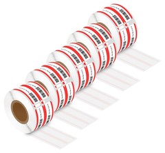 5PK 9/16″ x 3 7/16″ Red Stripe 2-Up File Folder Labels 30276 For DYMO 450 Turbo