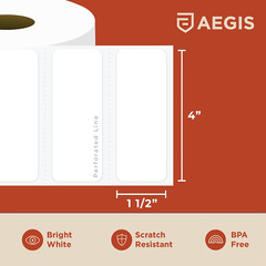 4″x1.5″ Direct Thermal Barcode Labels – 10 Rolls, 900 Labels/Roll, Compatible