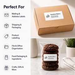 2″ x 4″ 30 Sheets, Printable White Sticker Labels, Laser/Inkjet Printing – Ma…