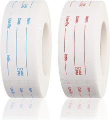 2 Rolls 1000 Pieces Removable Food Labels, 1 X 2 Inch Date Stickers for Freezer,