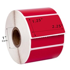 ZEBRA 2.25 x 1.25 Direct Thermal Labels RED BLUE YELLOW GREEN – (8) Rolls 2 Each