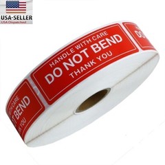 1 Roll 1000 1 x 3 “”DO NOT BEND”” Stickers Labels, Easy Peel To Apply