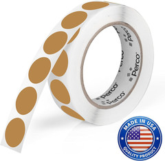 Kraft Brown Round Circle Dot Sticker 1-Inch Labels with Perforation for Easy Tea