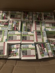 Lot Of 34 Boxes Of DYMO Durable Labels 25mm x 54mm / 1″ x 2 1/8″ – 160 Labels K1