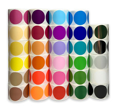 Blank 3/4″ (0.75″) Round Inventory Color Coding Labels 1000/Roll (Choose Color)