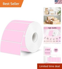 2×1 Inch Thermal Labels, Pink Thermal Printer Stickers, Waterproof Self-Adhes…