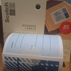 4 Pack Scotch Blue Address Labels 85 Count 3in X 4in 10YD Roll