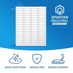 1.75″ X 0.5″ Matte White Return Address Labels (100 Sheets, 8000 Stickers) Ma…