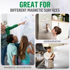 32 Pack Dry Erase Magnetic Labels 3×5 in – Magnetic Name Tags for Classroom L…