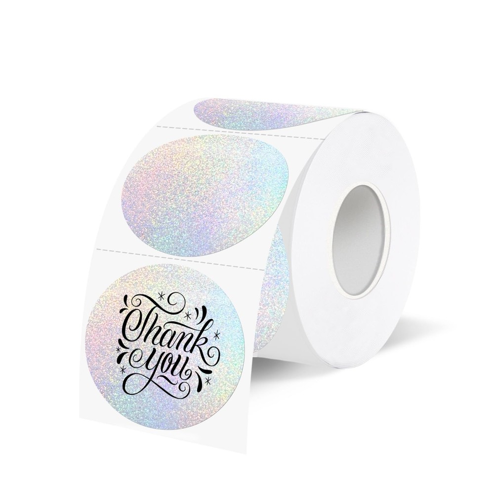 1.5 Inch Thermal Labels,Holographic Circle Direct Thermal Stickers,for Addres…