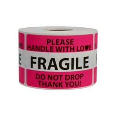 Shipping Labels 2×3 Pink Fragile DND Permanent Adhesive Labels 2 RLS of 300 EA