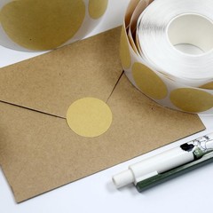 1 Inch Color Coding Dots, Light Brown Kraft Round Stickers, 500 Pcs Matte Fin…