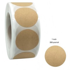 1 Inch Color Coding Dots, Light Brown Kraft Round Stickers, 500 Pcs Matte Fin…