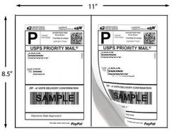 600 Half Sheet 8.5×5.5 Shipping Labels Self Adhesive For PayPal eBay Amazon