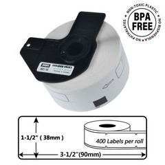 1-1/2″x3-1/2″(38 mm x 90 mm) DK-1208 Large Address 400 Labels for Brother x 5