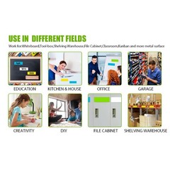 Dry Erase Magnetic Labels 1x3pack Of 60write On Magnets Stickerreal Waterproof