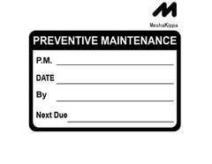 M MeshaKippa 2×3 inch 200pcs Black Preventative Maintenance Waterproof Sticker