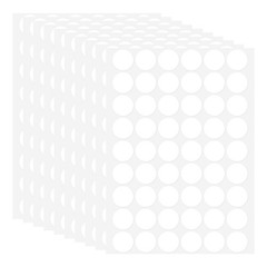 10 Sheets(540 Pieces) Round Blank Sticker Labels 1.2 Inch, Removable White La…