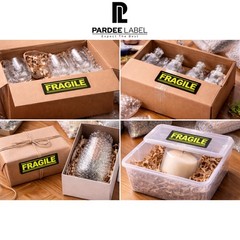 FRAGILE Stickers 1″x3″ Neon Yellow Labels – 250/Roll – Shipping Warning Labels