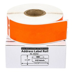 DYMO LW 30252 ORANGE Address Labels for LabelWriter – 2 Rolls of 350 – FAST SHIP