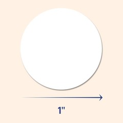 1″ Round Matte White Sticker Label Laser/Inkjet Printing – Letter Size 30 Sheets