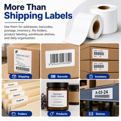 Large White Shipping Labels Compatible For Dymo 30256 300 per roll 2-5/16″ x 4″