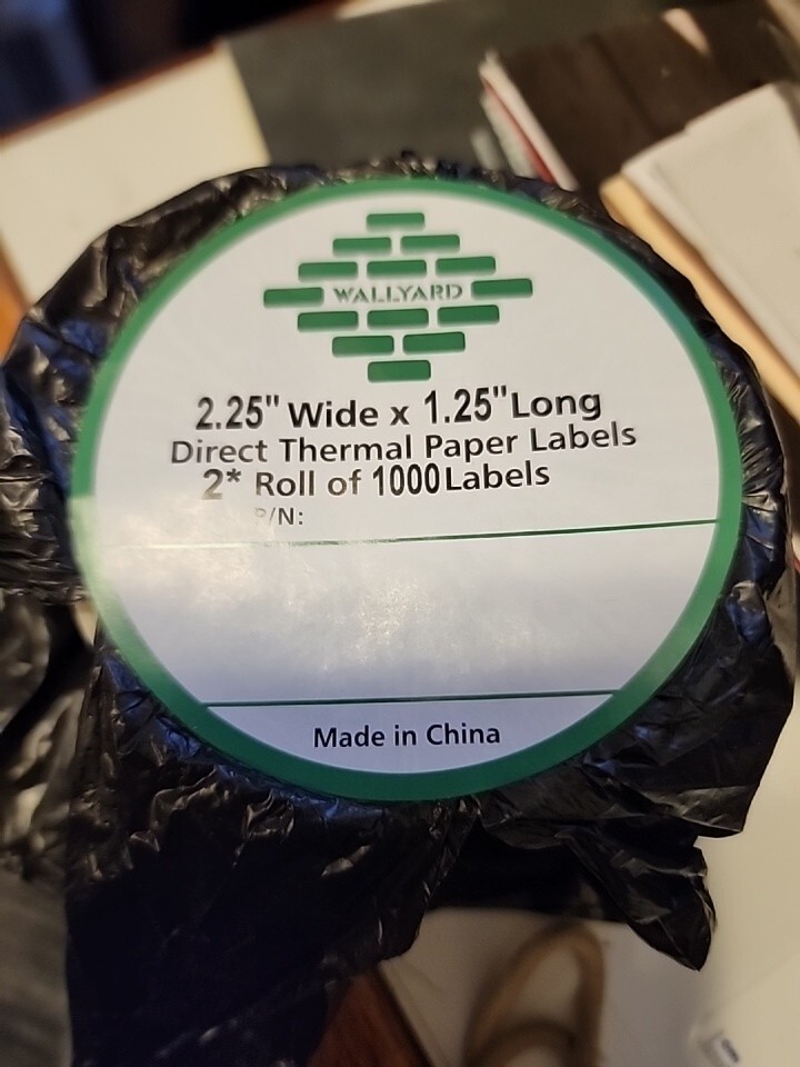 2.25 x 1.25 Shipping Thermal Labels – White 4 Rolls, 4000 Labels