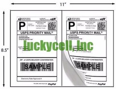 Labels 8.5×5.5 1000 Shipping USA 8.5×5.5 Half-Sheet Self Adhesive Wood Free
