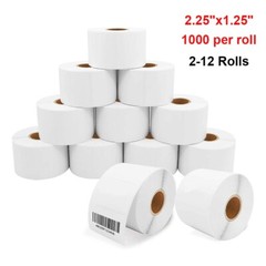 2.25″x1.25″ Thermal Barcode Address Labels For Zebra LP2844 – 1000 per roll