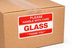 2×3 Please Glass Thank You Labels Fragile Shipping Stickers 500/RL, 1-40 Rolls