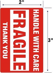 2×3 Fragile Stickers 1 Roll 500pcs Fragile Label Sticker Handle With Care