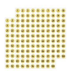 Gold Small Number Stickers, 0.4 inch Consecutive Number Stickers 1-100, Self …